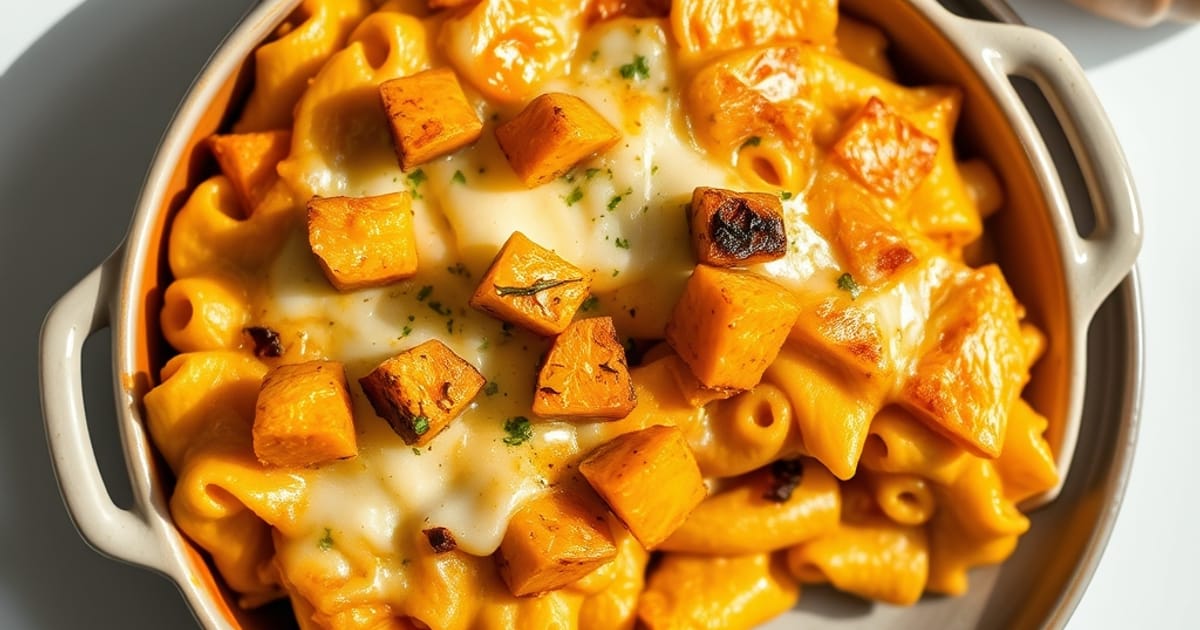 Überbackene Kürbis-Pasta mit Leerdammer